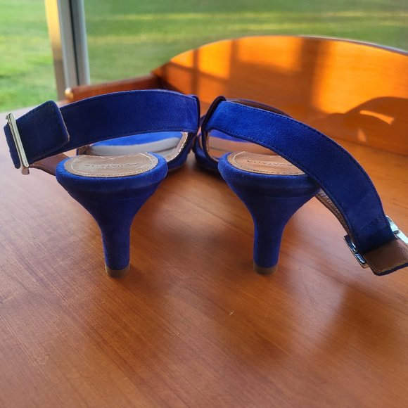 Aquatalia Blue Suede Sandals - Picture 5 of 6